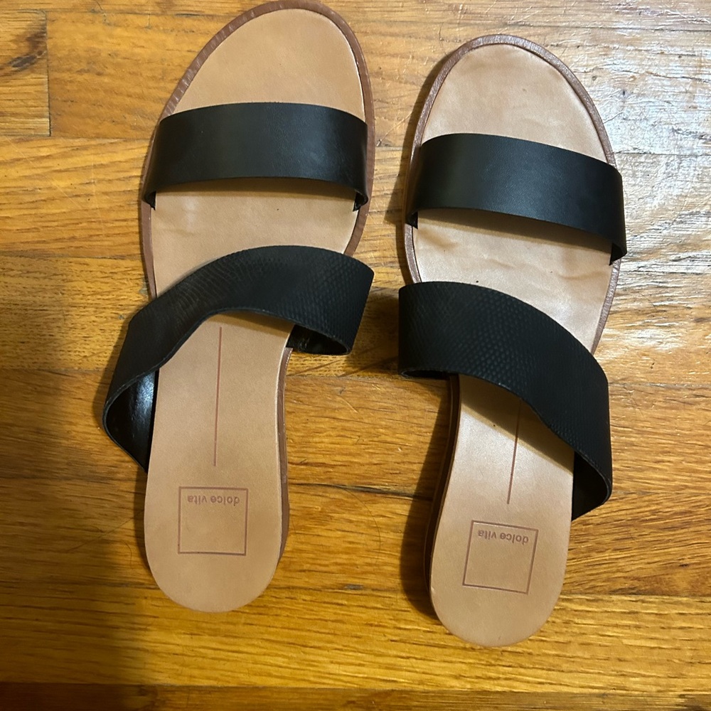 Dolce Vita black slide sandals